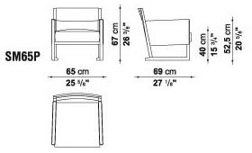 Maxalto Кресло с обивкой из ткани с подлокотниками Musa sun-id-1514829 - Вид №2