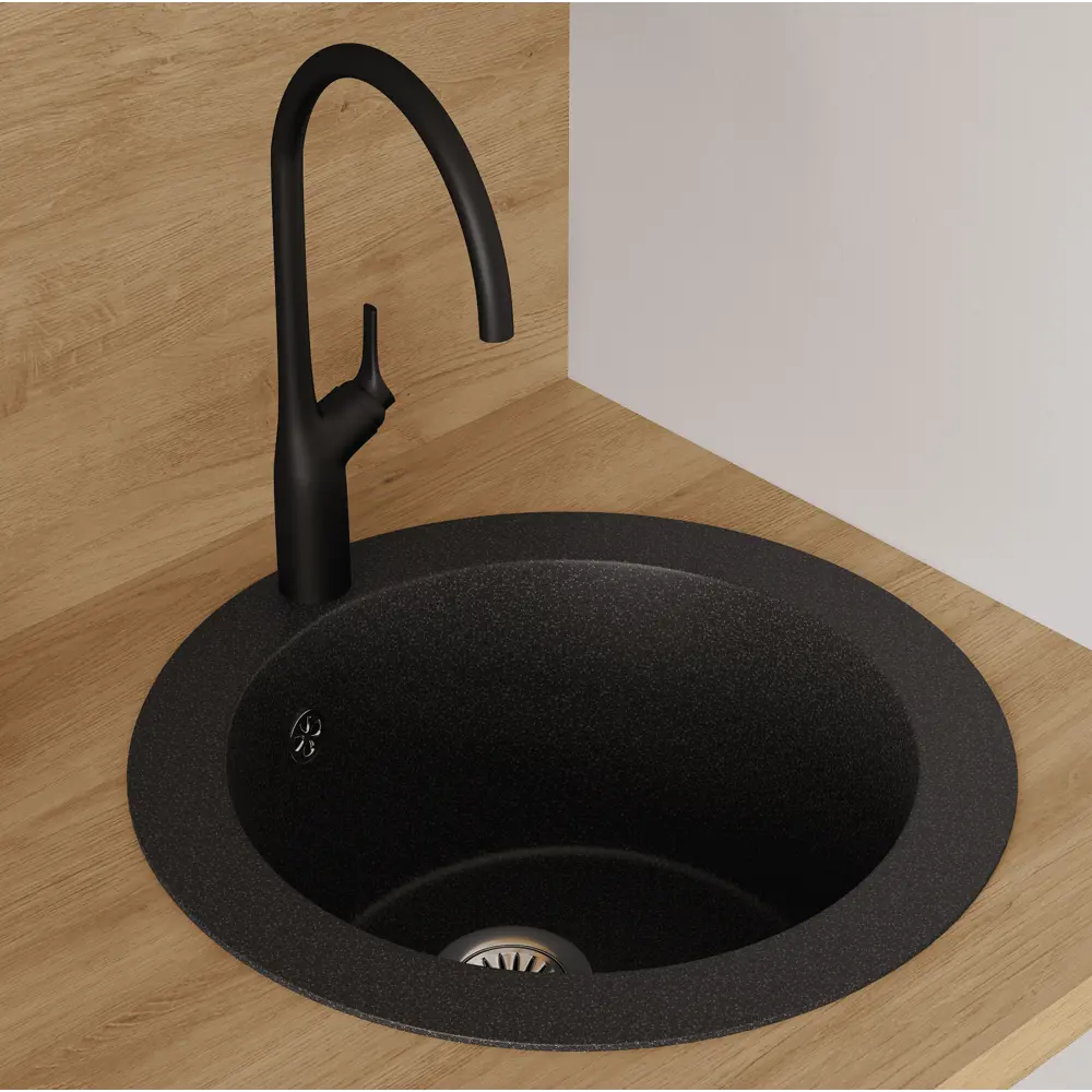 AM.PM Spike — стильный кухонный смеситель черного цвета 84177506 STLM-0046886 - Вид №1