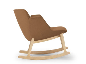 Кресло-качалка из ткани с подлокотниками