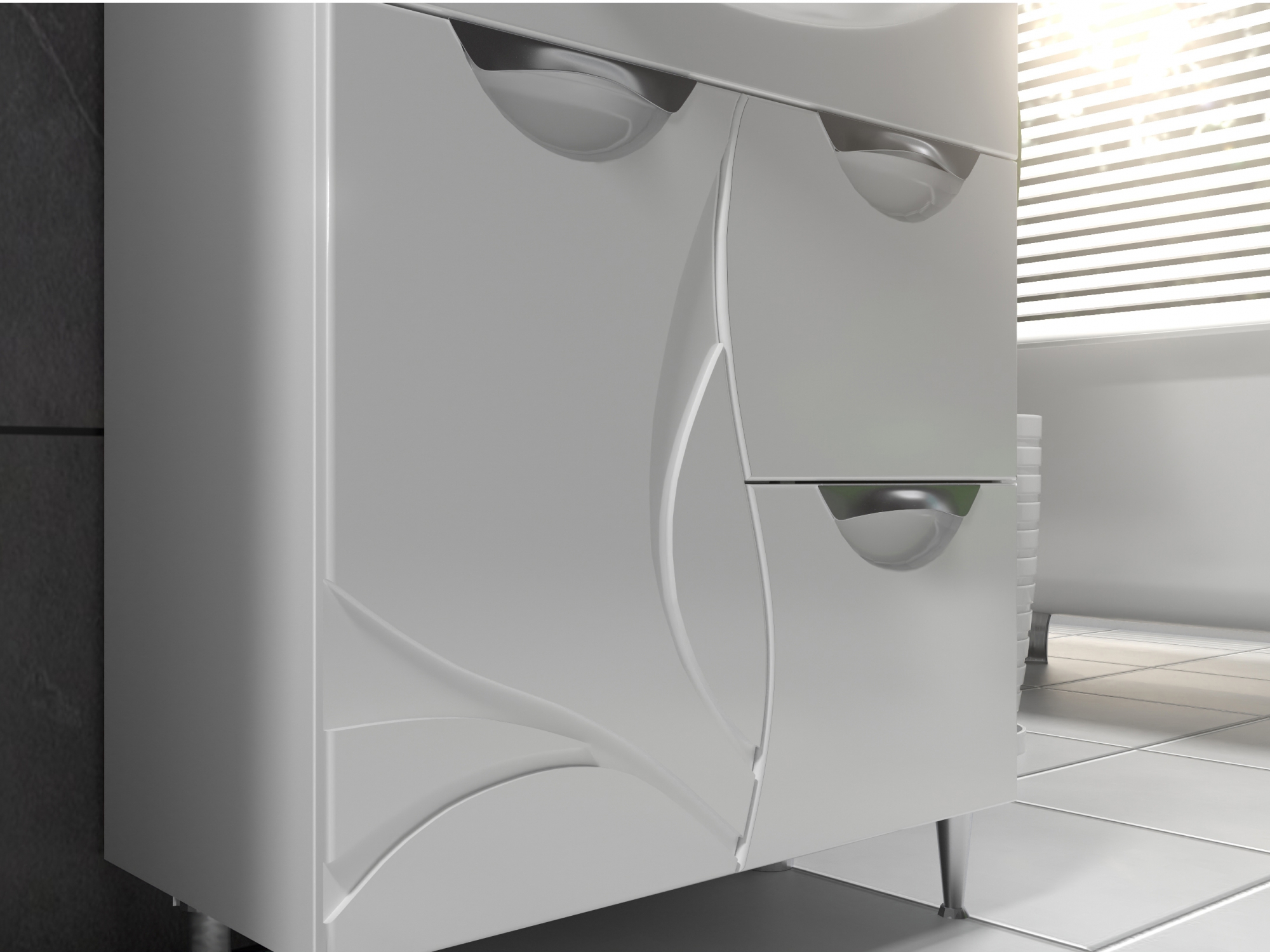 Тумба с раковиной Callao 700 new (Балтика)710⨉440⨉840 мм белый Santreyd sun-id-664575 - Вид №3