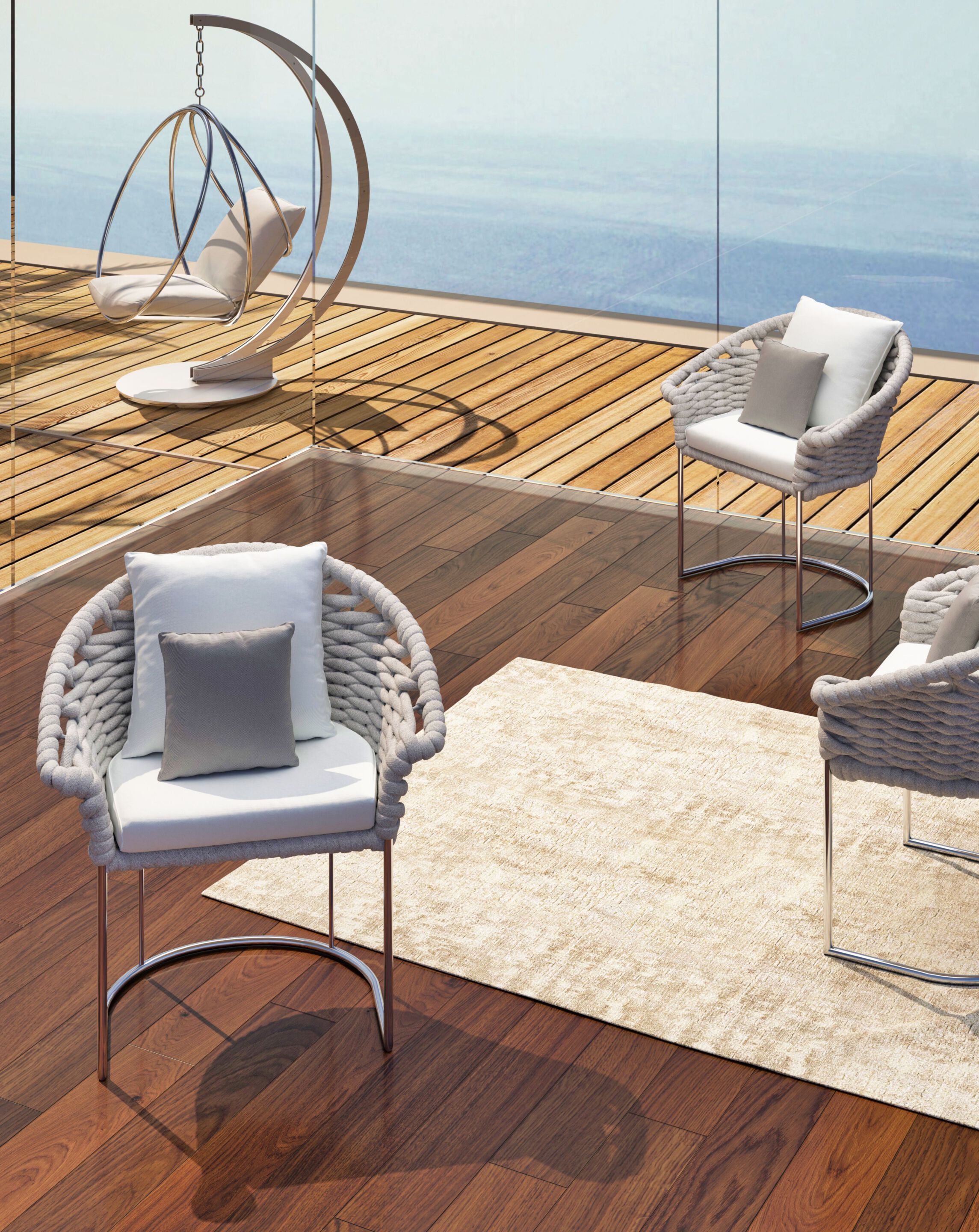 Садовый стул из полипропиленовой веревки Galbiati Outdoor Alpemare Collection ARCH-00004788 - Вид №1