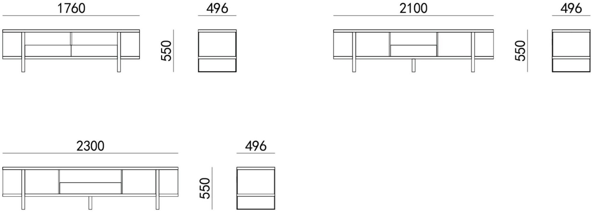 HC28 Cosmo Низкая деревянная тумба под телевизор Plegat Lx09 - Вид №1