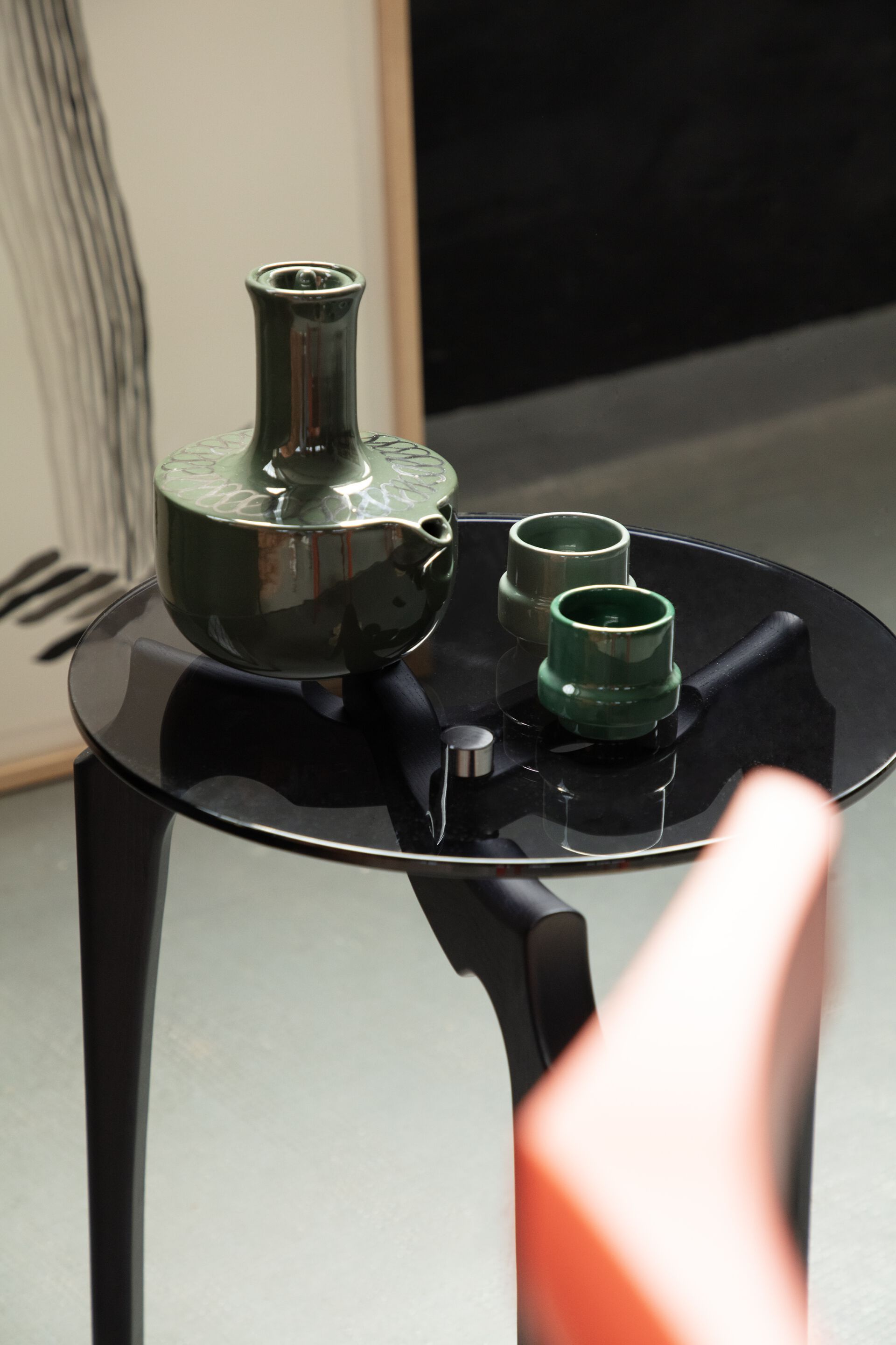 Круглый журнальный столик из дерева и стекла BD Barcelona Гаулино ARCH-00062936 - Вид №7