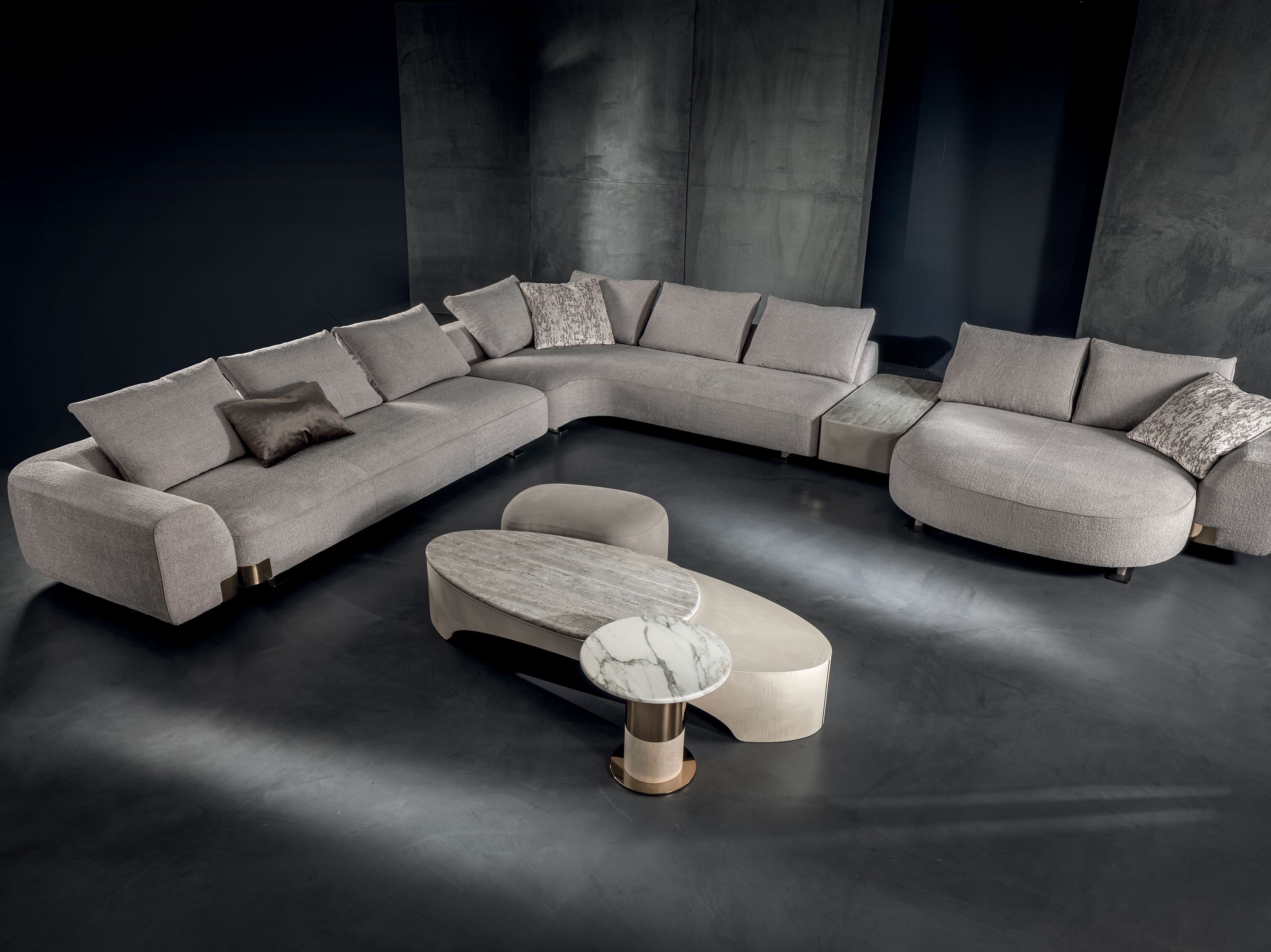 Секционный диван из ткани Longhi Blooming ARCH-00123580 - Вид №4