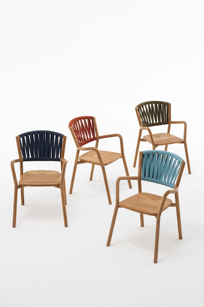 RODA Садовый стул из тика со встроенной подушкой Piper sun-id-1386115 - Вид №1