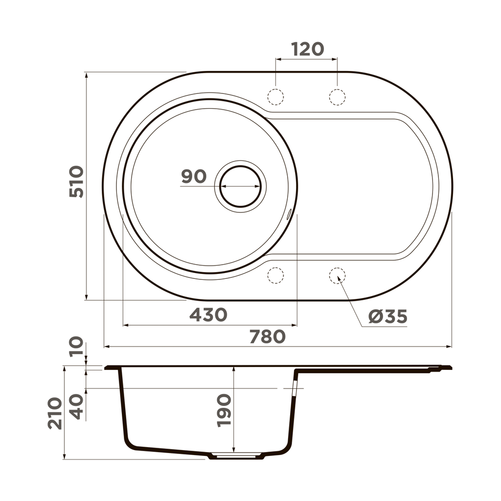 Кухонная мойка Manmaru 78 CA OMOIKIRI 4993359 - Вид №3