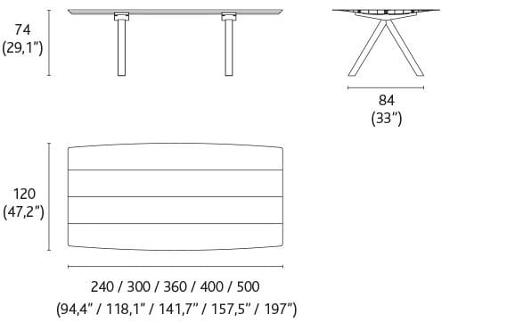 Прямоугольный обеденный стол из алюминия и дерева BD Barcelona Aluminium ARCH-00066784 - Вид №7