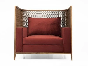 Mobi Кресло с деревянной конструкцией и мягким сиденьем