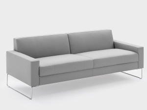 3-местный кожаный контрактный диван