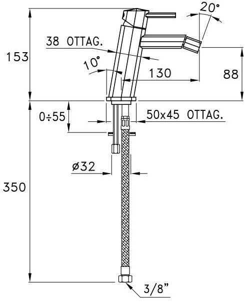 RUBINETTERIE STELLA Смеситель для биде Firenze 3602mc - Вид №3