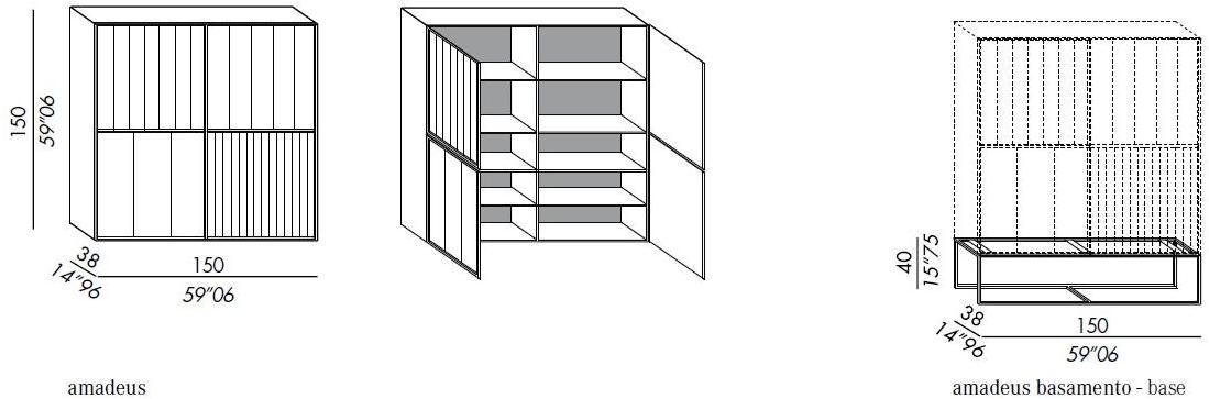 Meridiani Стенка из лакированного дерева с дверцей Edition shine sun-id-1443930 - Вид №3