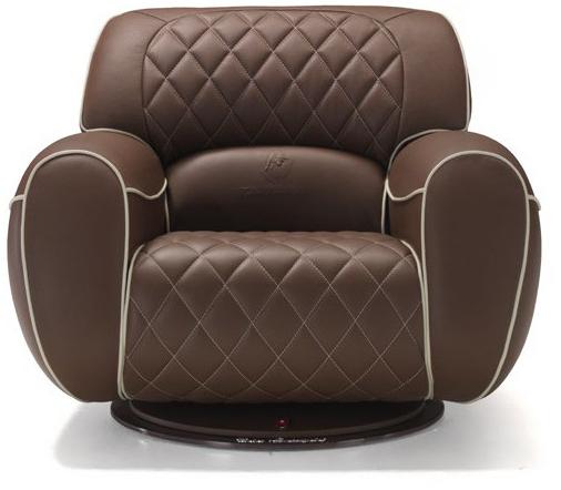 Tonino Lamborghini Casa Поворотное кожаное кресло с подлокотниками Imola sun-id-1367692 - Вид №2