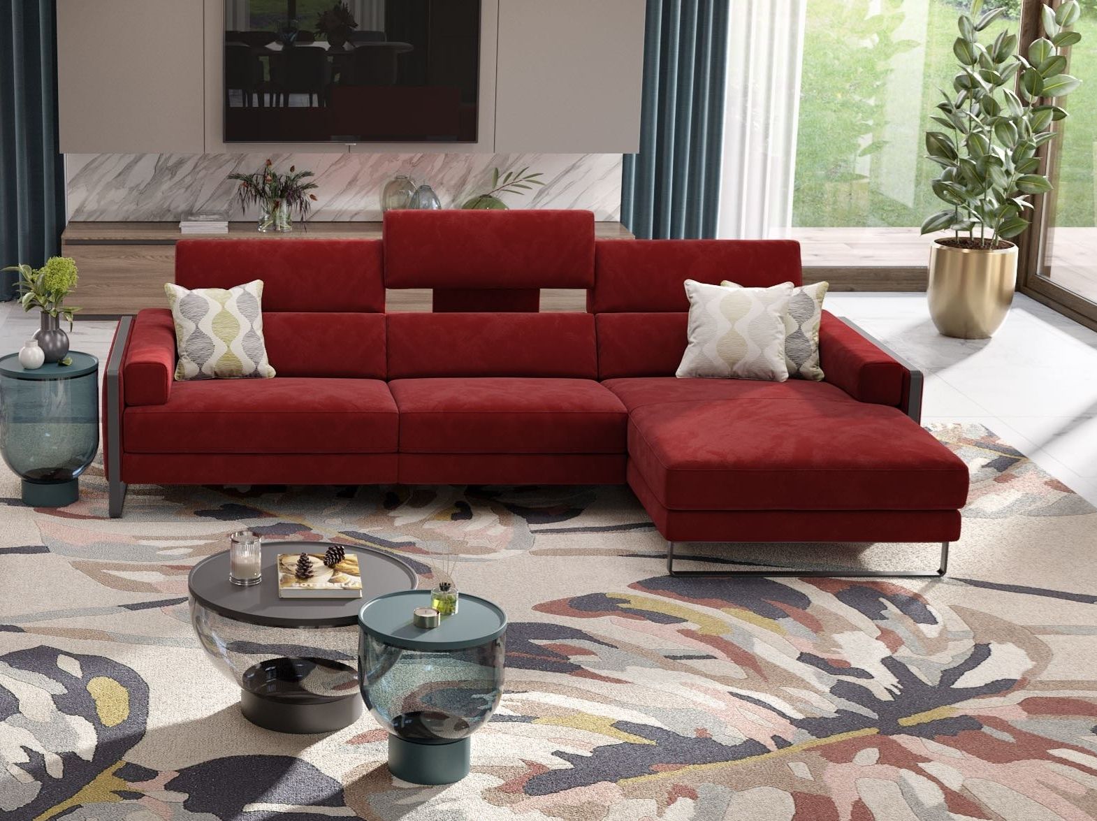 Тканевый диван с полуостровом Sofanella MILO ARCH-00051760 - Вид №2