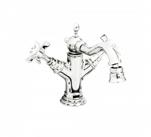 Gentry Home Смеситель для раковины Style на три отверстия с всплывающей пастой Ascot Никель GH102706