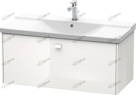 BR402202222 Тумбочка подвесная Brioso #BR4022 1020 x 479 мм Белый глянцевый декор Duravit