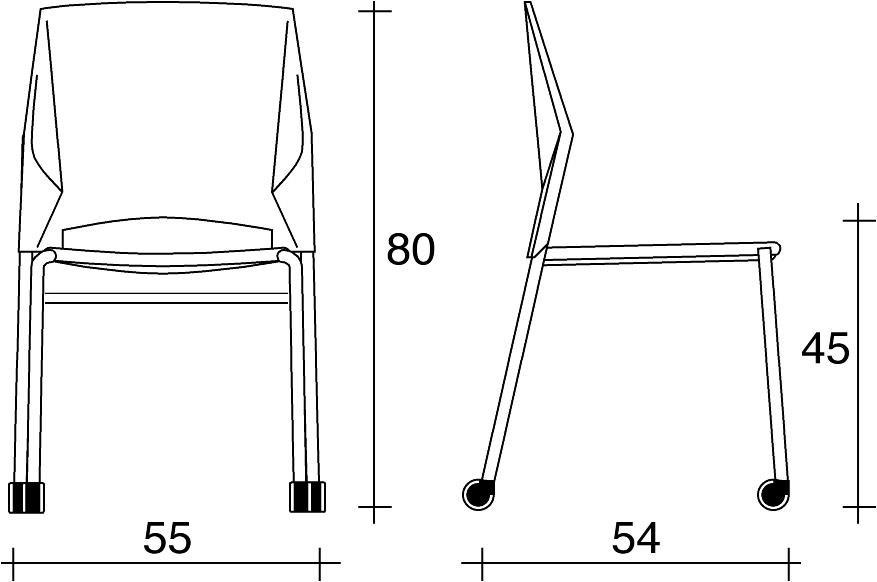 TALIN Штабелируемый стул из полипропилена Trek sun-id-1450677 - Вид №1