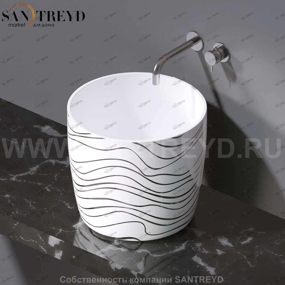 L106.410P Накладная раковина на столешницу  овальная A. e T. Italia PILLAR AeT ITALIA