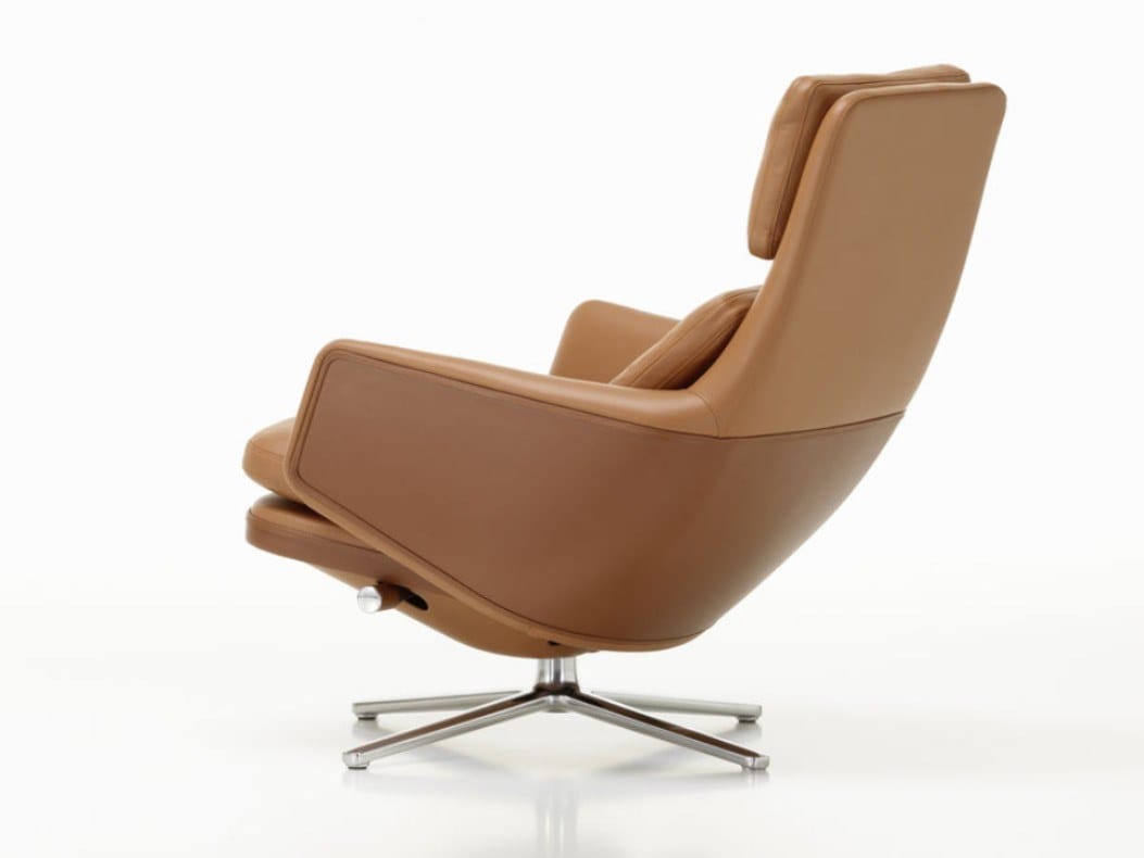 Кожаный спиц кресло с подголовником VITRA Grand Relax ARCH-00138583 - Вид №4