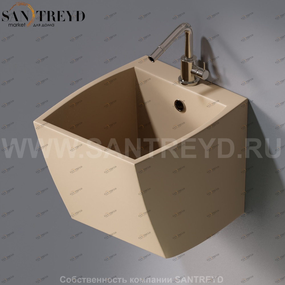 L253.131 Подвесная раковина настенная овальная A. e T. Italia SQUARE бежевая AeT ITALIA