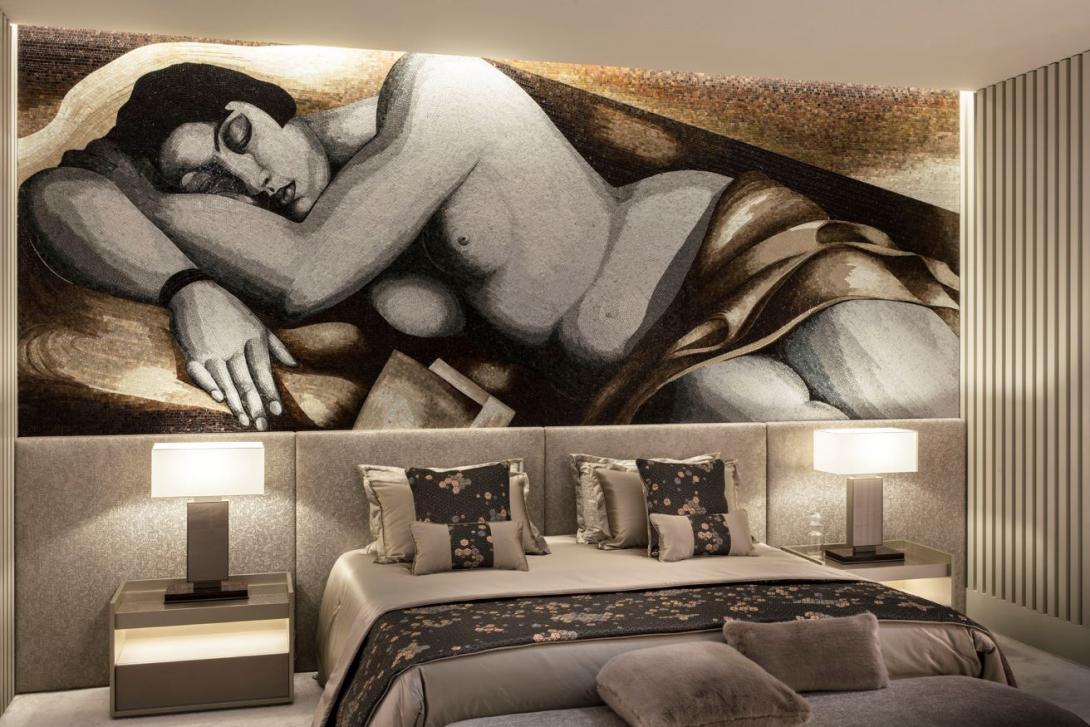 SICIS Seneca Bed Изголовье кровати: 494x5x116 Каркас кровати: 200x200x37 sun-id-1989824 - Вид №1