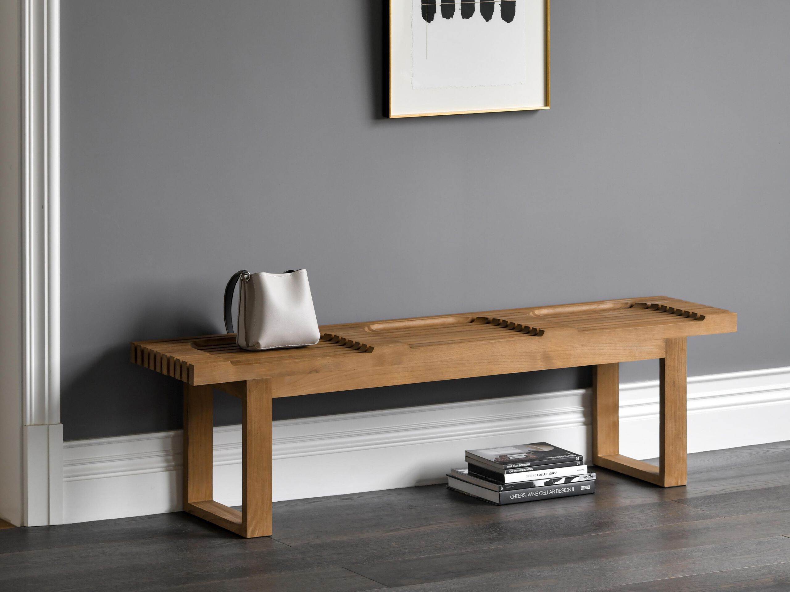 3-местная скамейка из массива дерева Air Division раковина ARCH-00096897 - Вид №5