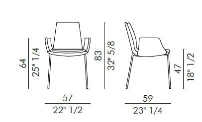 Кожаный мягкий стул с подлокотниками EFORMA Lara ARCH-00144114 - Вид №2