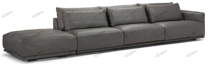 Natuzzi Секционный кожаный диван sun-id-1483018