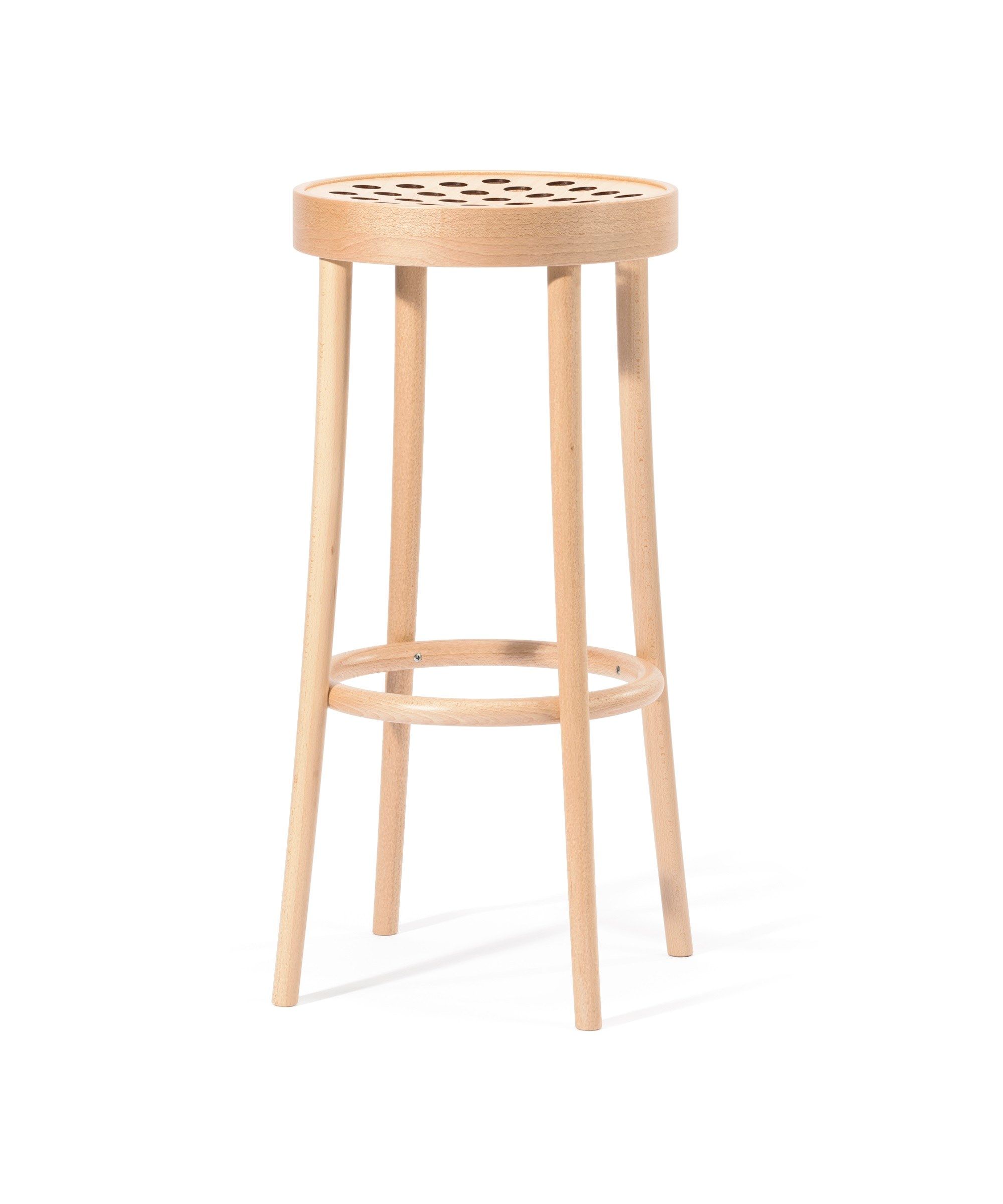 Высокий деревянный барный стул с подставкой для ног TON 822 ARCH-00090162 - Вид №11