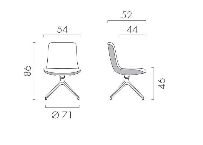 Офисное кресло на спинке с спинкой из Baydur® FREZZA цветок лотоса ARCH-00047558 - Вид №4