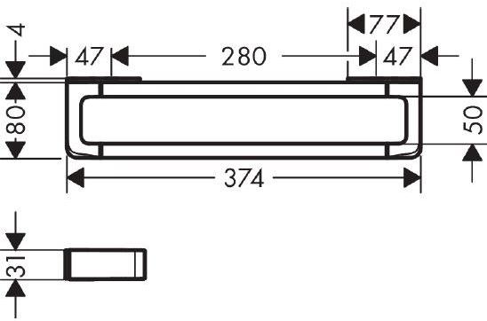 42830000 Поручень поручня 300 мм AXOR UNIVERSAL ACCESSORIES - Вид №1