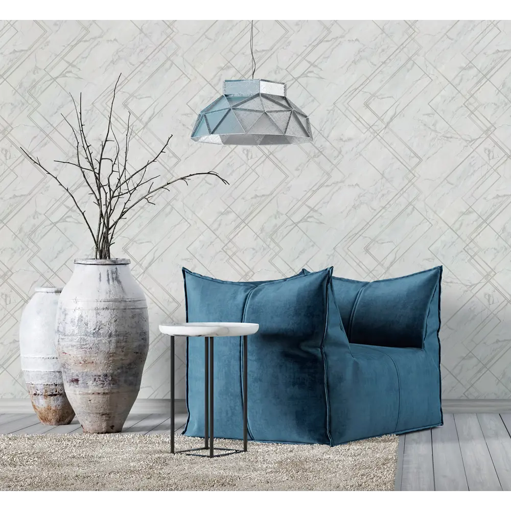 INSPIRE Флизелиновые обои Kalkut серые с геометрическим узором 89348911 Kalkutta STLM-0829612 - Вид №3