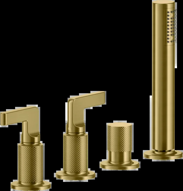 Смеситель для ванны 58043 716 Gessi Inciso PVD С ЗОЛОТОЙ ЩЕТКОЙ