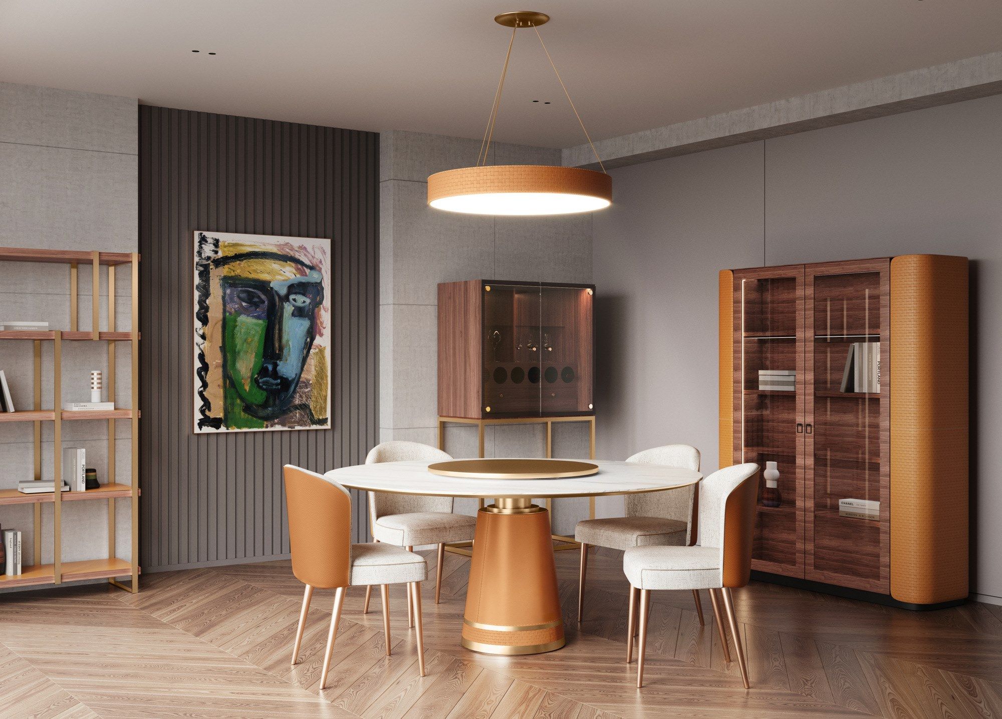 Круглый мраморный стол с Lazy Susan Formitalia ISIS ARCH-00125140 - Вид №5