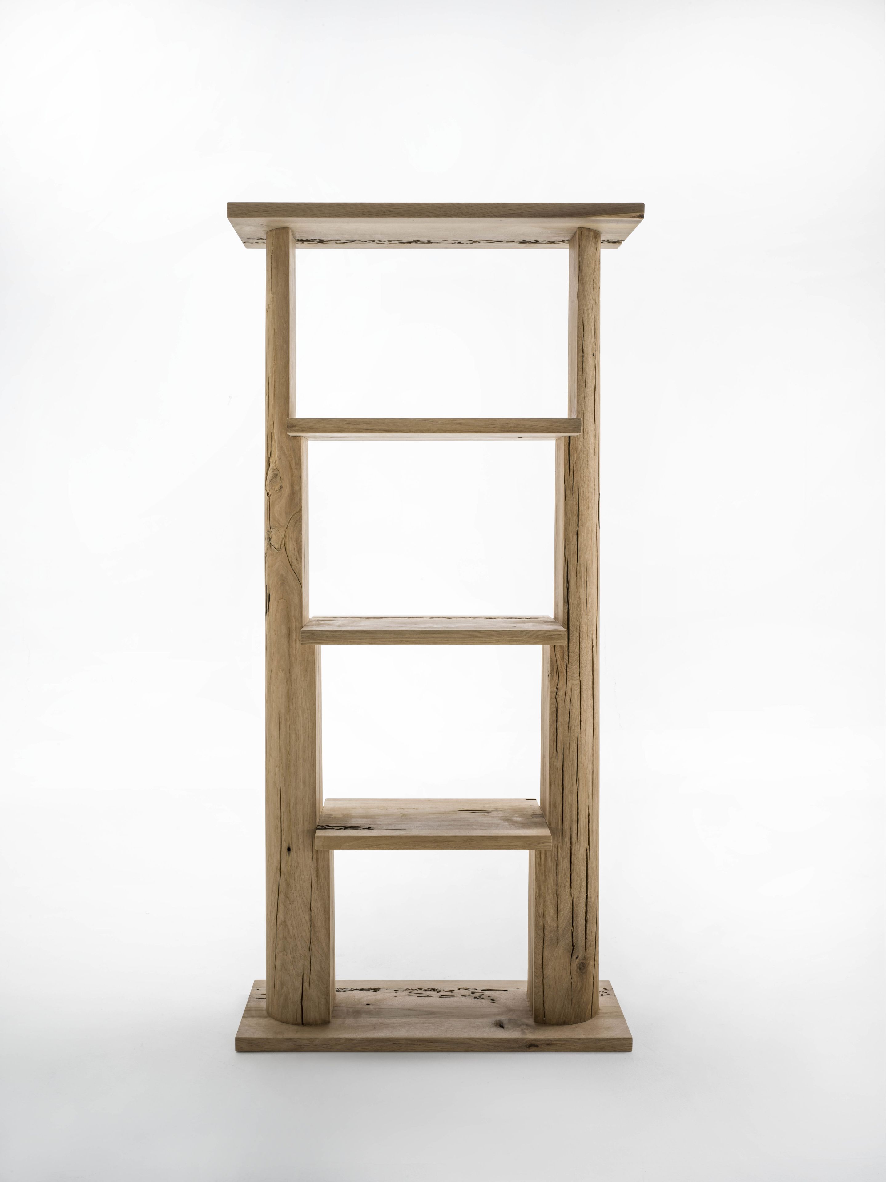 Двухсторонний книжный шкаф из дерева briccola Riva 1920 NOTCH SHELF ARCH-00024818 - Вид №1