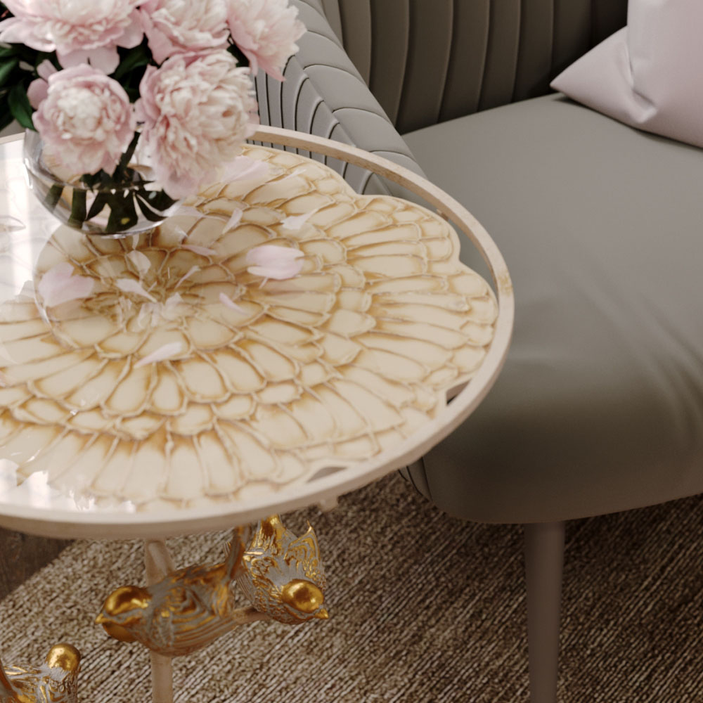 19034 Столик Терра Птички Айвори BOGACHO 4627155813727 - Вид №2