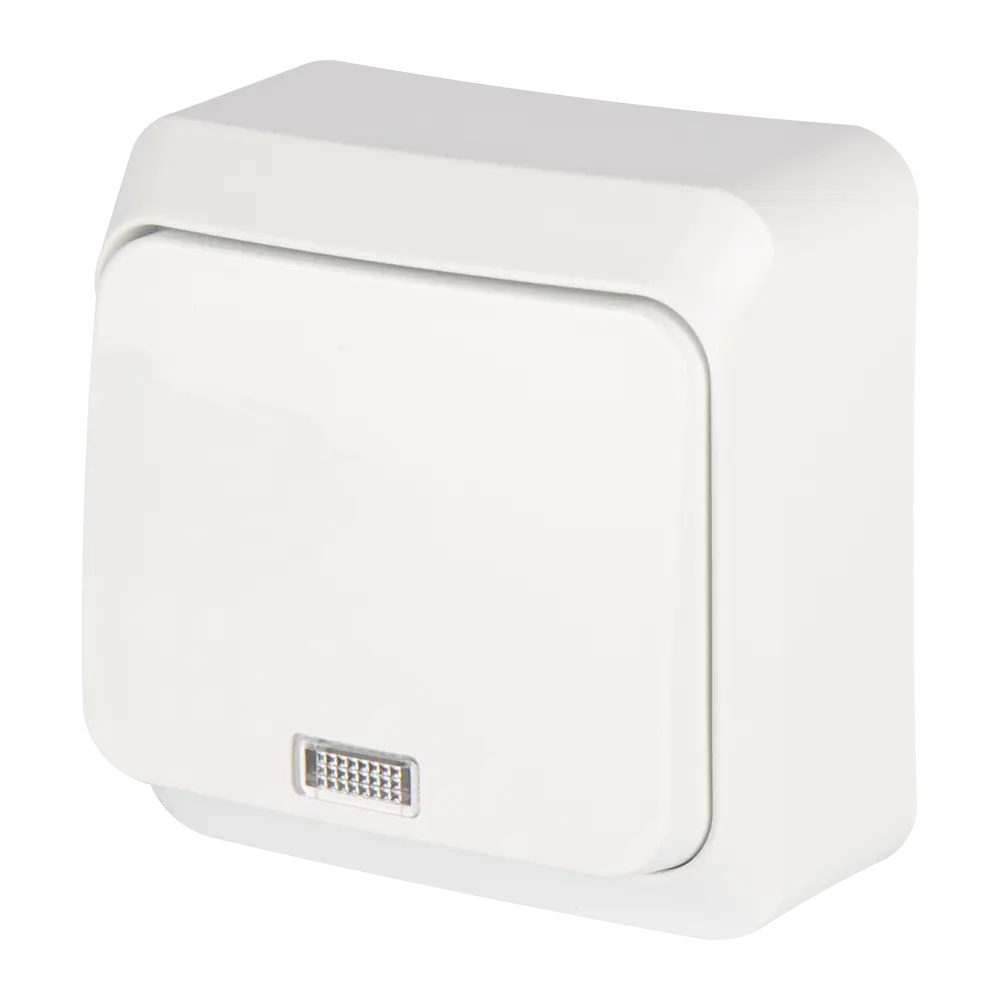 Выключатель SYSTEME ELECTRIC Этюд с подсветкой — белый глянец 11301036 Серия отсутствует STLM-1113861 - Вид №1