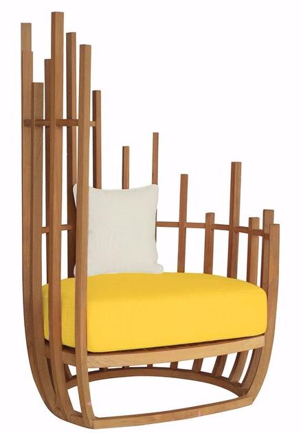 MOBIKA GARDEN Садовое кресло из тикового дерева с высокой спинкой Bottle sun-id-1358122 - Вид №1