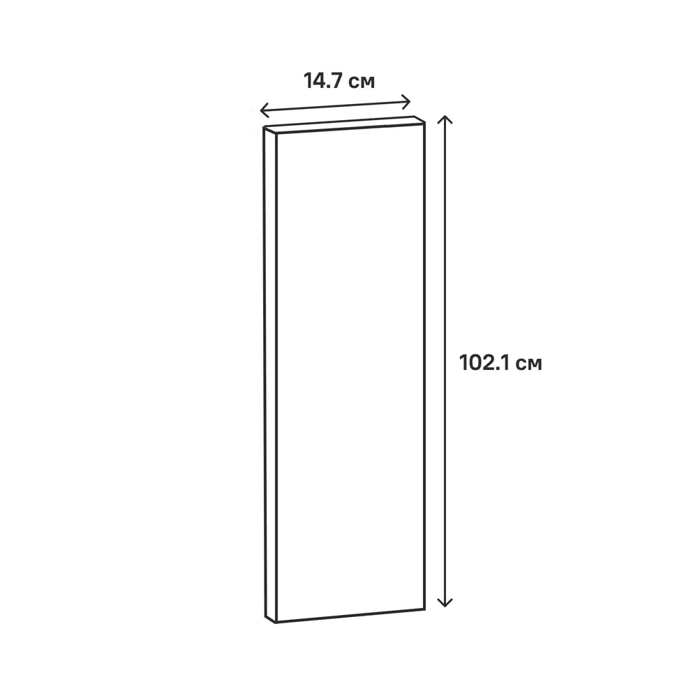 Фасад кухонного шкафа Зея 14.7x102.1 см KONSENSA ЛДСП цвет коричневый STLM-2032598 - Вид №11