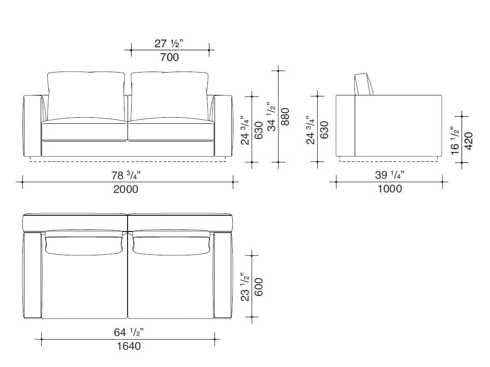 Угловой диван из ткани с полуостровом Lema Venise ARCH-00125173 - Вид №17