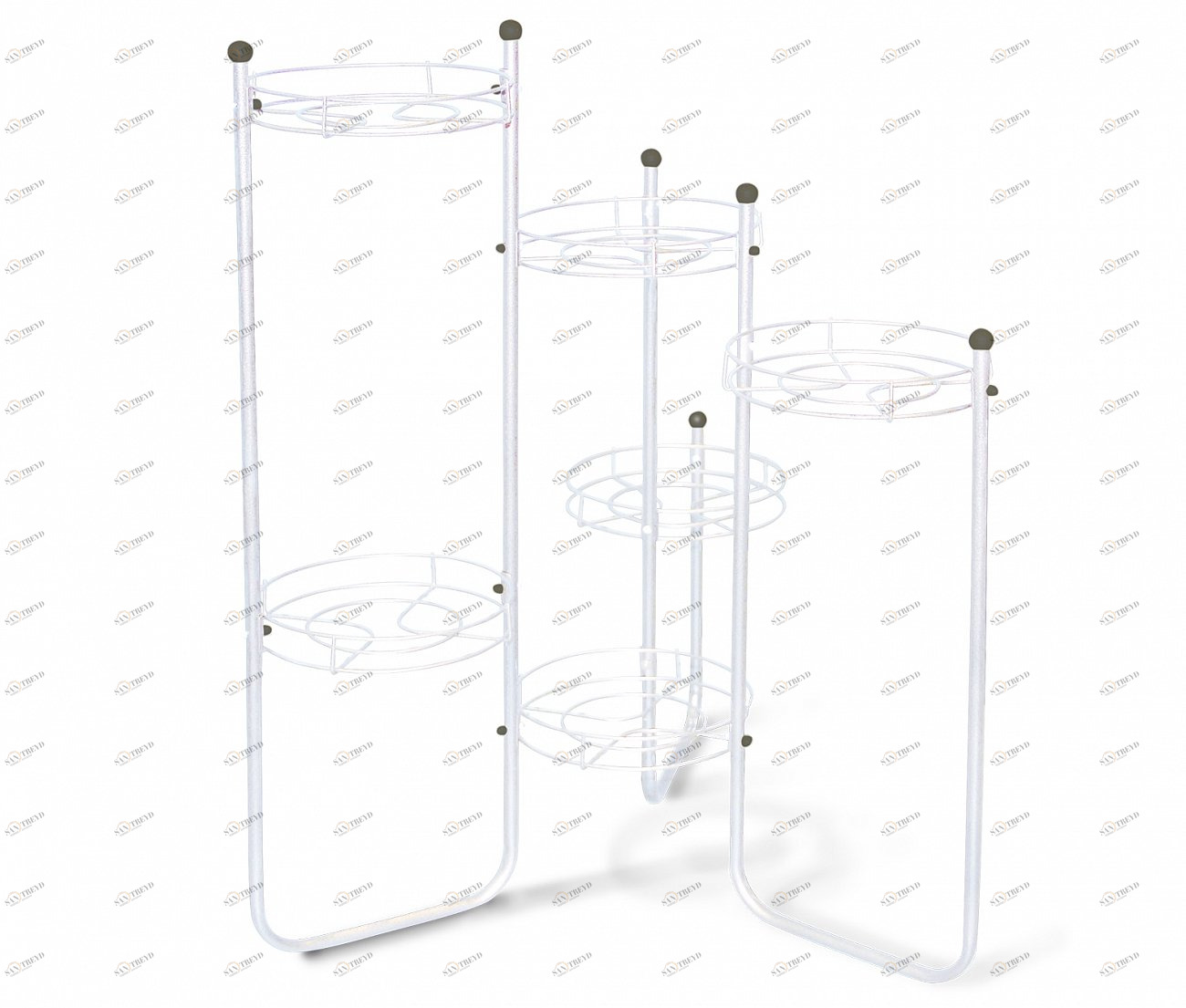 Подставка для цветов Kaskad 3 бело серая SHEFFILTON ПОДСТАВКИ ДЛЯ ЦВЕТОВ 014987 Белый;серый 