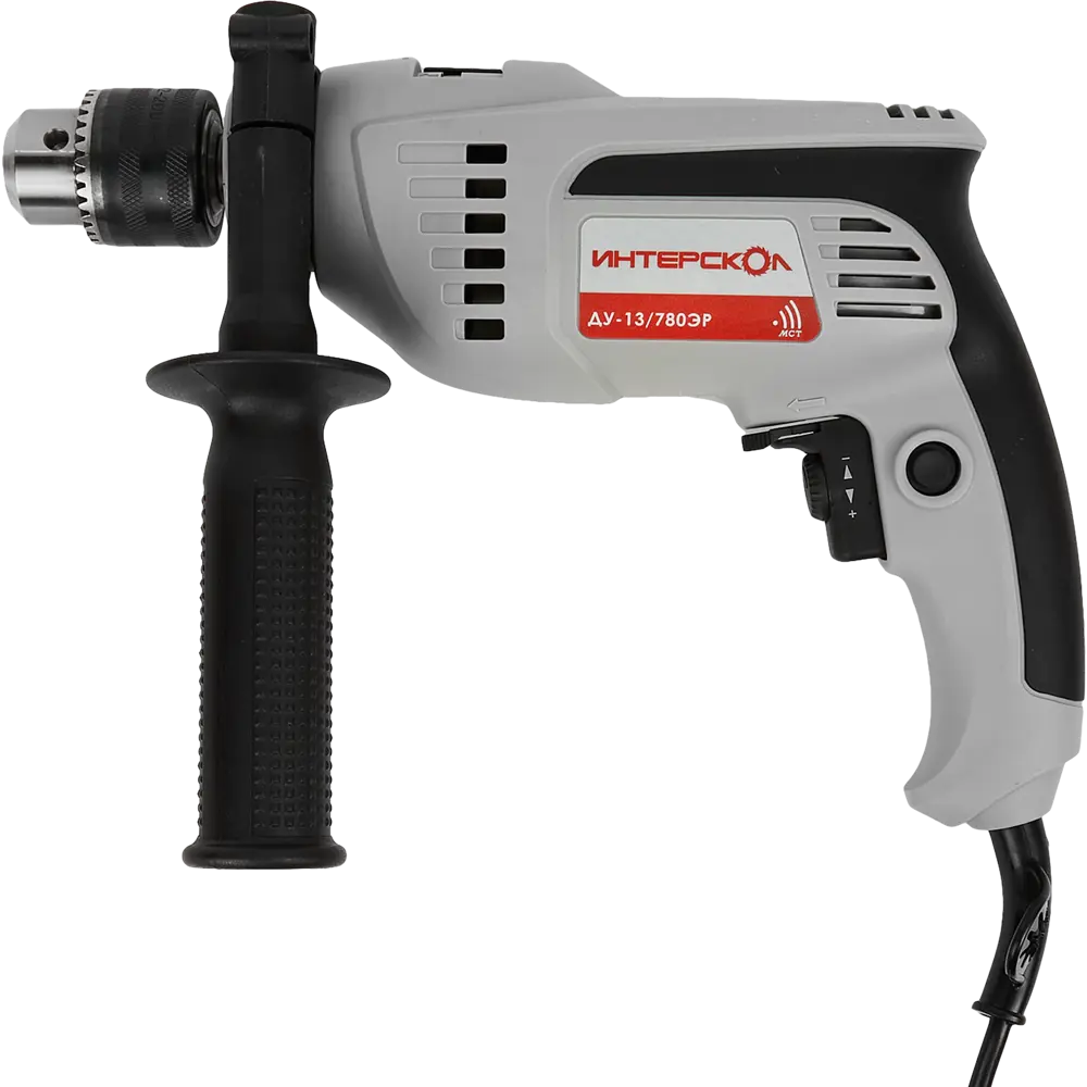 Ударная дрель Интерскол ДУ-13/780ЭР с держателем для второй руки 11751651 STLM-0001474 - Вид №1
