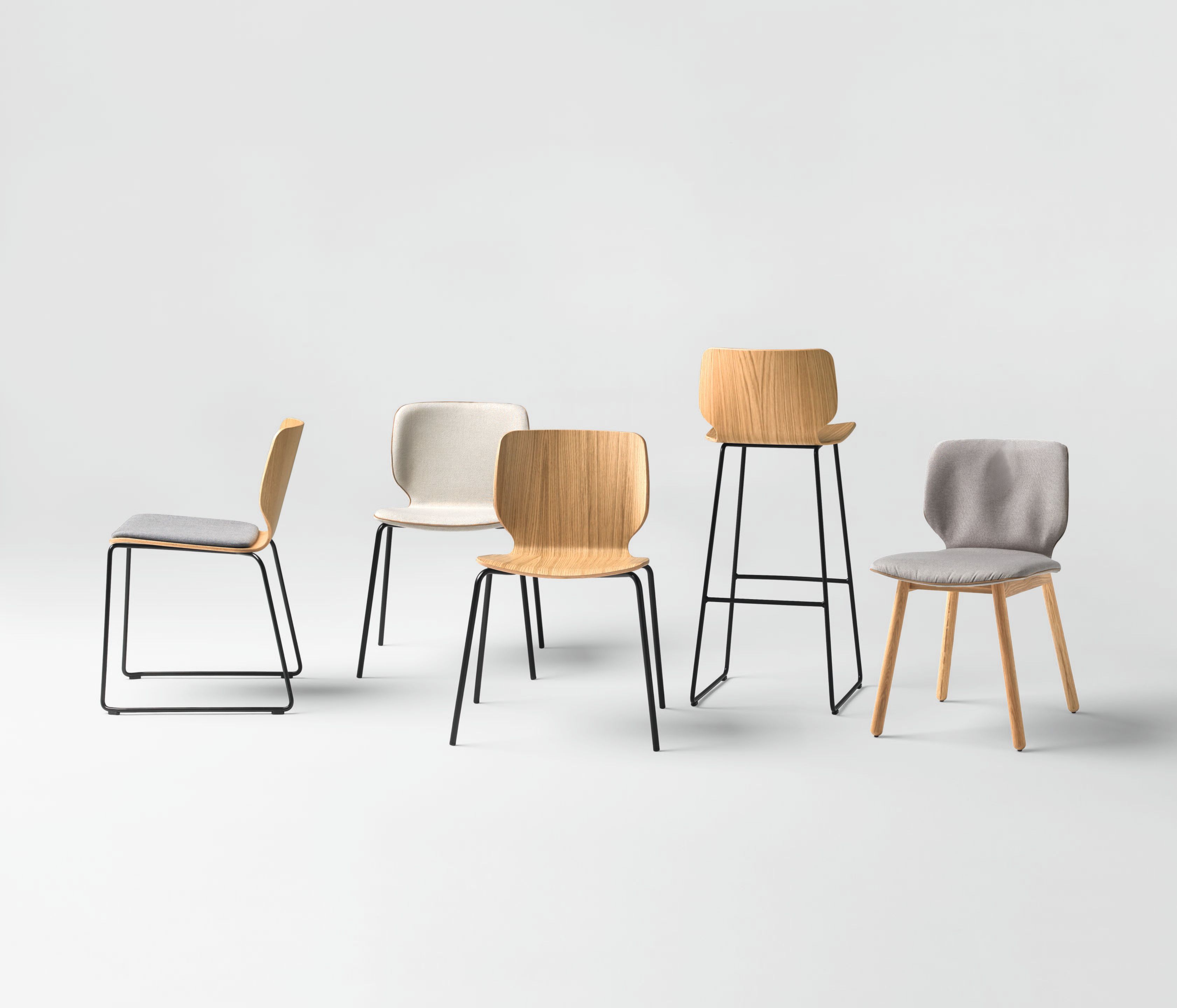 Табурет из шпона с подставкой для ног INCLASS Nim ARCH-00065602 - Вид №3