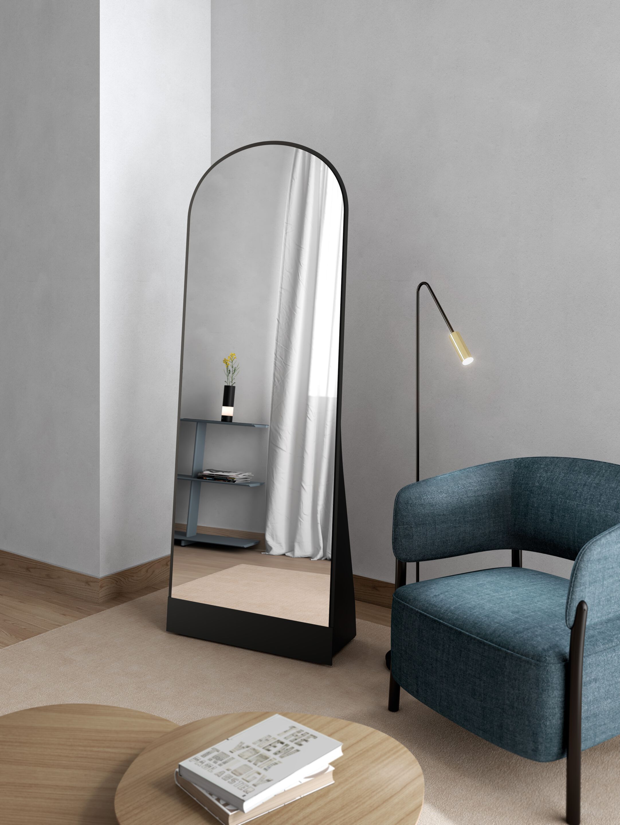 Алюминиевое напольное зеркало Systemtronic Croma ARCH-00045185 - Вид №3