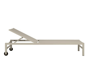 Садовая кровать с откидной спинкой textilene с колесами