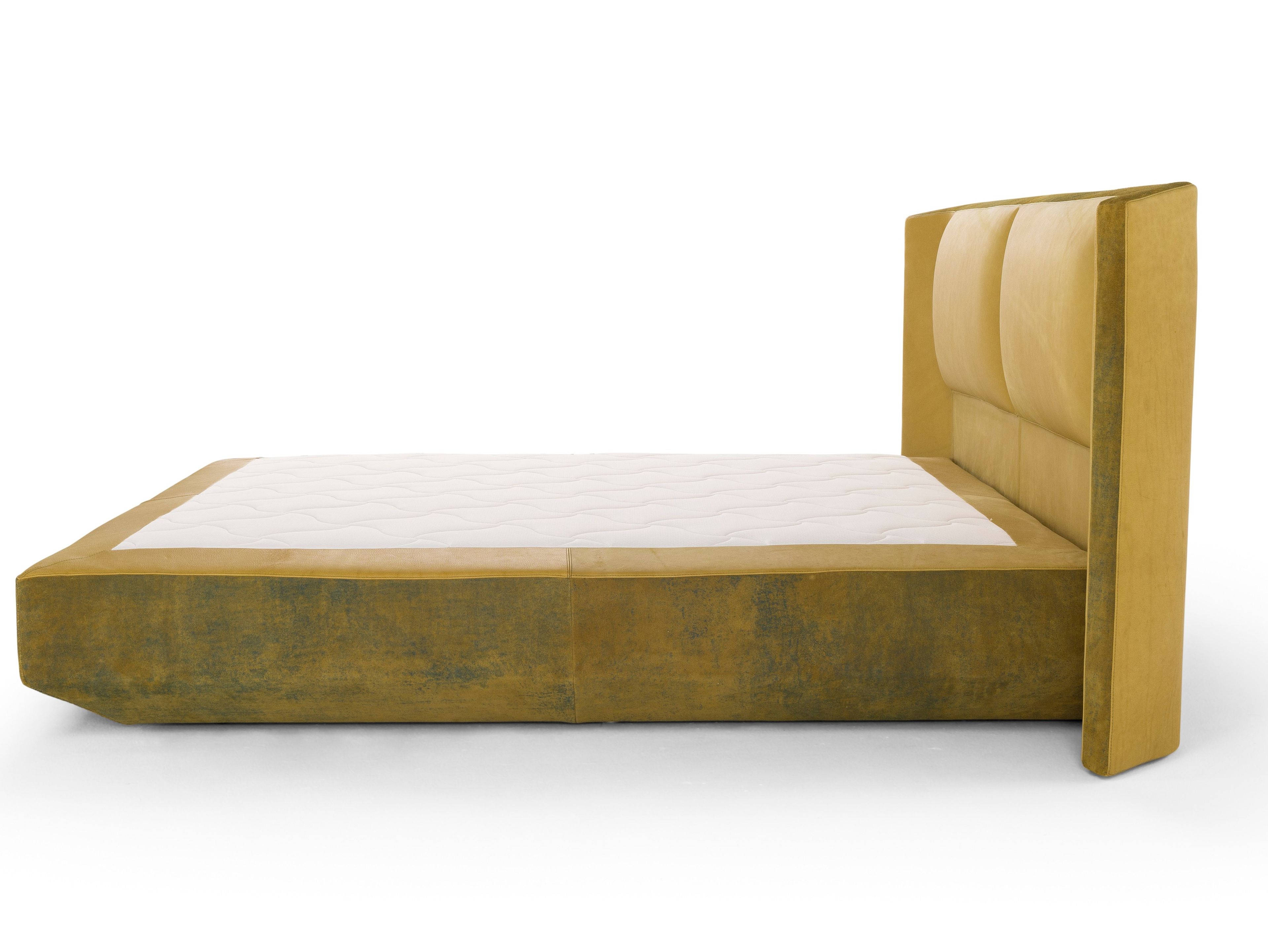 Кожаная двуспальная кровать с высоким изголовьем Amura Panis ARCH-00088670 - Вид №12