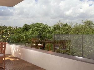 Metalglas Bonomi Регулируемая балюстрада для низкой стены