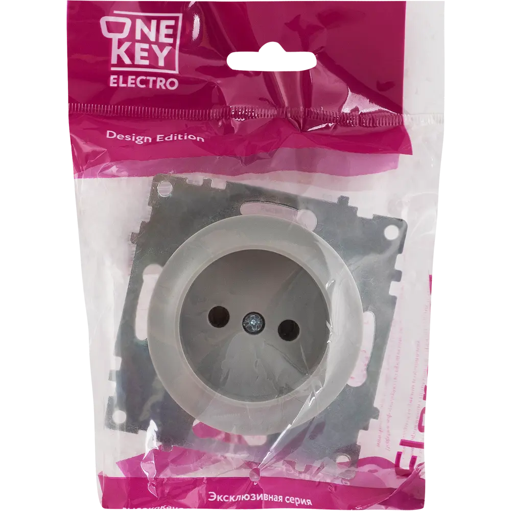 Розетка встраиваемая Onekey Florence без заземления, цвет серый ONEKEYELECTRO STLM-2131456 - Вид №4