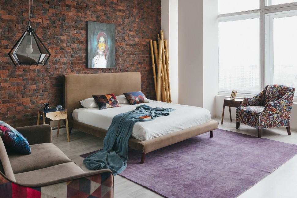 Кровать двуспальная 160х200 темно-серая Chameleo ICON DESIGNE CHAMELEO 177937 Серый  - Вид №4