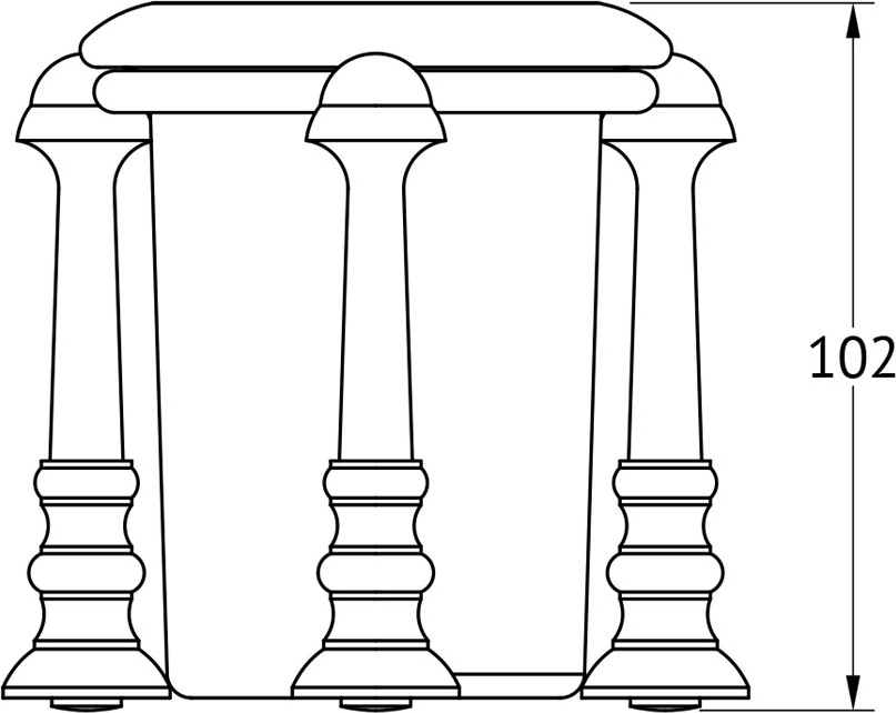 STI 027 Держатель со стаканом настольный 3SC STILMAR CHROME Treesseci 3SC - Вид №1