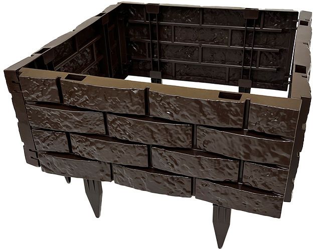 Садовый конструктор, шоколад, 4 шт, длина 180 см, высота 20 см ГеоПластБорд